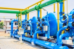 chiller water pump with pressure gauge, water support.