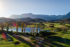 Aerial view of a golf course in south africa