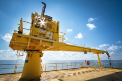 Crane, Pedestal crane winch, Steel wire rope on production platform, Energy and petroleum industry