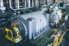 steam turbine at power plant