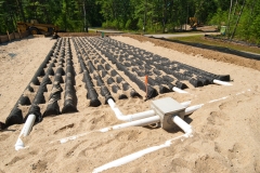 Leaching field on a new home site