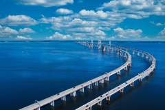 Two bridges connecting Annapolis, MD and Kent Island in Maryland