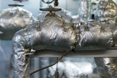 Insulated Ceiling Pipes inside engine room