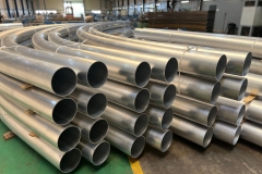 metal tubes in warehouse