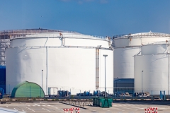 white silo tanks for fuel