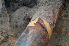 Corrosion under insulation on the pipeline