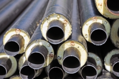 Steel pipe with heat insulation