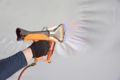 Packaging the substation in a polythyable film for transportation.