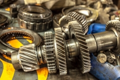 car spare part metal parts on paper