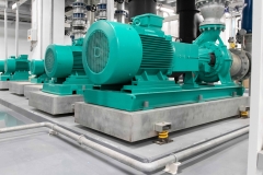 Typical installation of chiller pump in equipment room