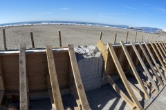 Seawall repair. Pacific Ocean. San Francisco.
