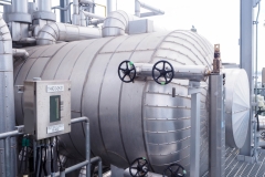 Drum for generator steam of HRSG boilers systems (Heat recovery steam generator) during construction in Combined-Cycle Co-Generation Power Plant.