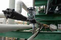 Piping hot tapping and hydro testing by nitrogen in petrochemical plant.