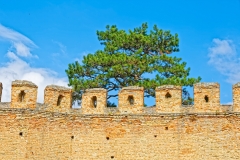 Ilok Castle defensive wall detail in northern east Croatia