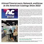 A Great Time to Learn, Network, and Grow at the American Coatings Show 2022!