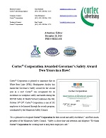Cortec® Corporation Awarded Governor’s Safety Award Two Years in a Row!