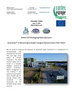 PRESS RELEASE: Green VCI Packaging Manufacturer: EcoCortec® is Becoming Europe’s Largest Anticorrosion Film Plant!