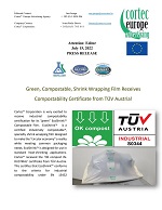 PRESS RELEASE: Green, Compostable, Shrink Wrapping Film Receives Compostability Certificate from TÜV Austria!