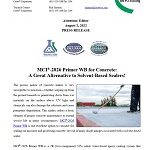 PRESS RELEASE: MCI®-2026 Primer WB for Concrete: A Great Alternative to Solvent-Based Sealers!
