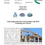 PRESS RELEASE: Value Engineering Meets Sustainability with MCI® Technology for Concrete