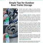 NEWS ALERT: Simple Tips for Outdoor Boat Trailer Storage
