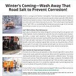 NEWS ALERT: Winter’s Coming – Wash Away That Road Salt to Prevent Corrosion!