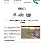 PRESS RELEASE: Can MCI® Fight Microbial Induced Corrosion in Concrete?