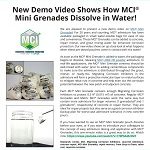 NEWS ALERT: New Demo Video Shows How MCI® Mini Grenades Dissolve in Water!
