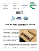 PRESS RELEASE: Cortec® Heat Sealable Paper for Dunnage Bag System Using Recycled Boxes