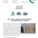 PRESS RELEASE: MCI® Surface Applied Corrosion Inhibitors: A Recognized Industry Standard