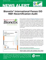 NEWS ALERT: Bionetix® International Passes ISO 9001 Recertification Audit