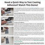 NEWS ALERT: Need a Quick Way to Test Coating Adhesion? Watch This Demo!