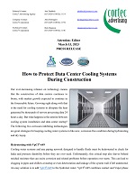 PRESS RELEASE: How to Protect Data Center Cooling Systems During Construction