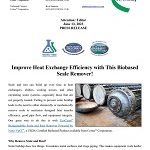 PRESS RELEASE: Improve Heat Exchange Efficiency with This Biobased Scale Remover!
