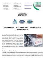 PRESS RELEASE: Help Vehicles Last Longer with This Winter Car Wash Formula!