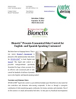 PRESS RELEASE: Bionetix® Presents Economical Odor Control for English- and Spanish-Speaking Customers!