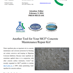 PRESS RELEASE: Another Tool for Your MCI® Concrete Maintenance/Repair Kit!