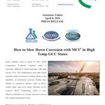 PRESS RELEASE: How to Slow Down Corrosion with MCI® in High Temp GCC States