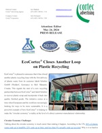PRESS RELEASE: EcoCortec® Closes Another Loop on Plastic Recycling