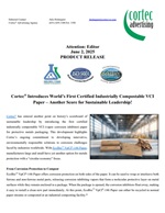 PRODUCT RELEASE: Cortec® Introduces World’s First Certified Industrially Compostable VCI Paper – Another Score for Sustainable Leadership!