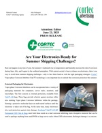 PRESS RELEASE: Are Your Electronics Ready for Summer Shipping Challenges?