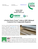 PRODUCT RELEASE: A Perfect Score: Cortec® Achieves 100% Biobased Content in New Compostable Bioplastic