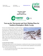 PRESS RELEASE: Turn up the Thermostat and Start Making Plans for Southern Hemisphere Boiler Layup