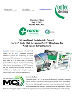 PRESS RELEASE: Streamlined. Sustainable. Smart. Cortec® Rolls Out Revamped MCI® Brochure for Next Era of Infrastructure