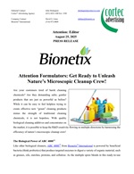 PRESS RELEASE: Attention Formulators: Get Ready to Unleash Nature’s Microscopic Cleanup Crew!