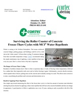 PRESS RELEASE: Surviving the Roller Coaster of Concrete Freeze-Thaw Cycles with MCI® Water Repellents