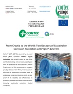 PRESS RELEASE: From Croatia to the World: Two Decades of Sustainable Corrosion Protection with VpCI®-126 Film