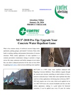 PRODUCT RELEASE: MCI®-2018 Pro Tip: Upgrade Your Concrete Water Repellent Game