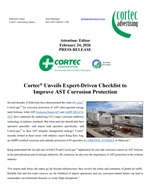 PRESS RELEASE: Cortec® Unveils Expert-Driven Checklist to Improve AST Corrosion Protection
